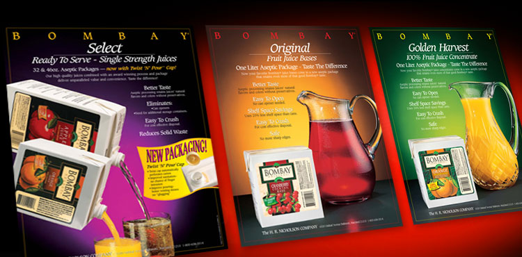 Print advertising and package design materials