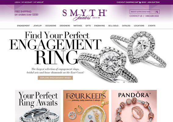 Ecommerce & Lead Generating Website with a Blog for Smyth Jewelers