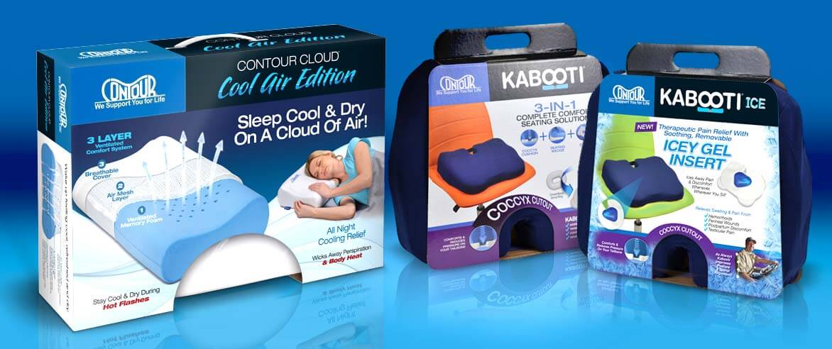 Contour Products Kabooti Coccyx Foam Seat Cushion Blue