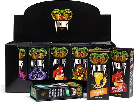 Vicious Vape rigid boxes and counter display
